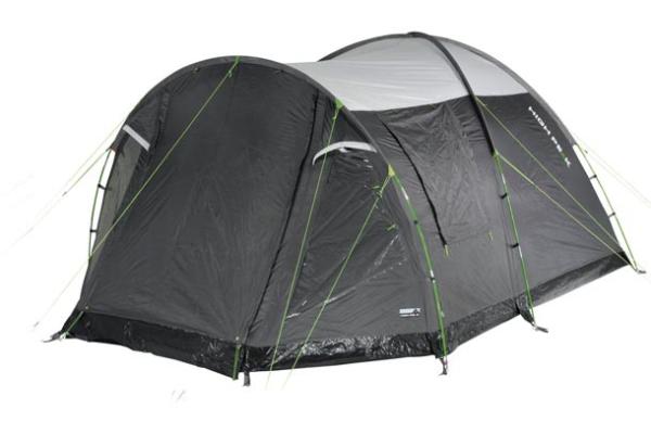 High Peak Familien-Kuppelzelt Santiago 5.0 (grau/grün, mit Vorbau)